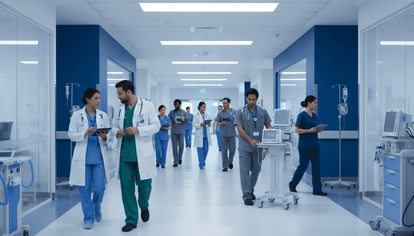 Experienced healthcare professional in modern hospital facility